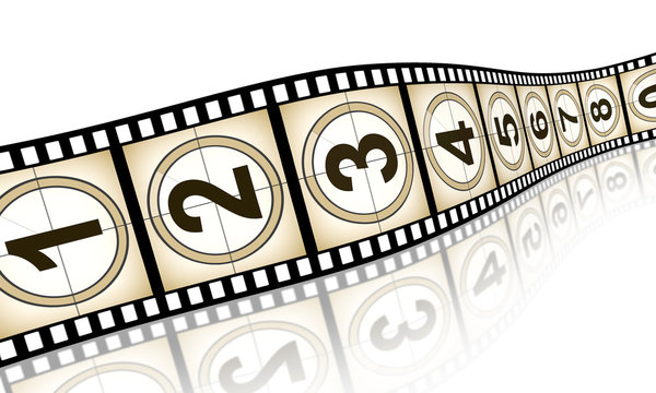 Unrolled Filmstrip With Countdown