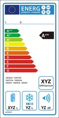 Refrigerator machine new energy rating graph label in vector. - 31556041