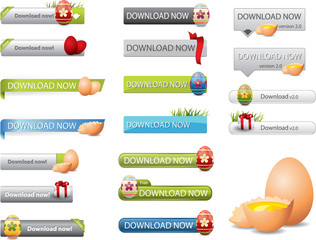 Obraz premium Easter download buttons