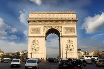 Fototapeta na wymiar Paris, Famous Arc de Triumph we Francji