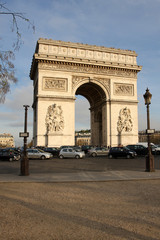 Fototapeta na wymiar Paris, Famous Arc de Triumph we Francji