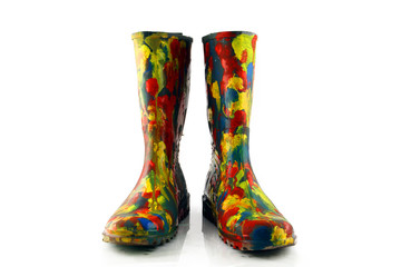 bunte Gummistiefel