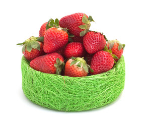 Strawberry, isolated on a white background.