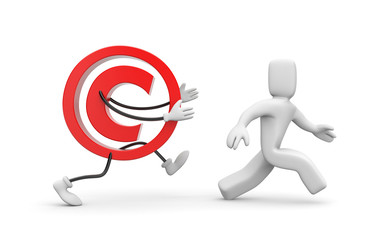 Person and copyright sign