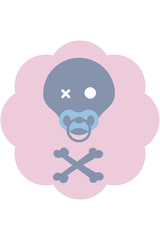 tête de mort à tétine