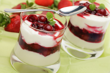 Quark mit roter Grütze