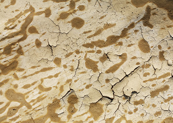 chapped clayey soil texture.