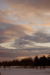 Obraz na płótnie Canvas Winter sky, scottish highlands