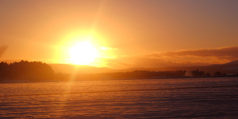 Obraz premium Scottish Highland Sunset