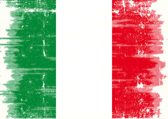 Italian grunge flag