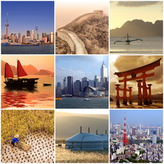 Collage voyage en Asie