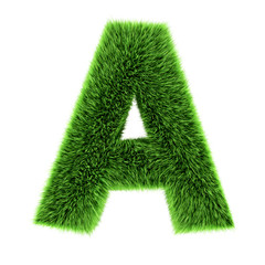 3d Grass letter A