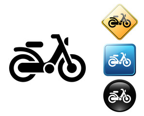 Moped pictogram and signs