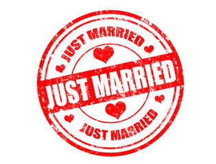 just married stamp