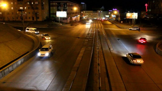 City highway at night