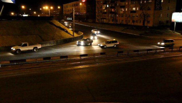 City highway at night