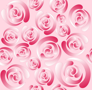 Abstract pink roses background. Vector illustration