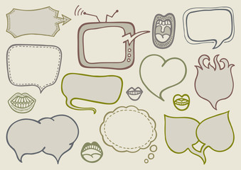 Doodle speech bubbles