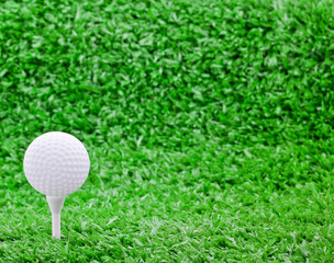 golf ball and tee's on golf course