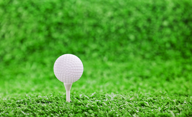 golf ball and tee's on golf course