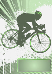 Fototapeta na wymiar Cycling Grunge Poster Template