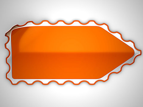 Orange hamous sticker or label
