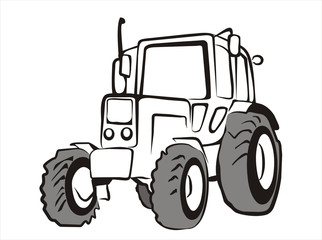 tractor isolated vector illustration