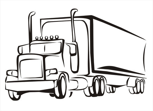 truck, lorry, iosolated illustration