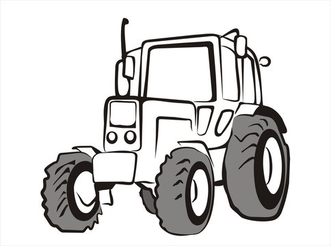 tractor isolated vector illustration
