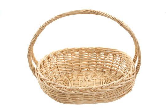 New empty wicker basket