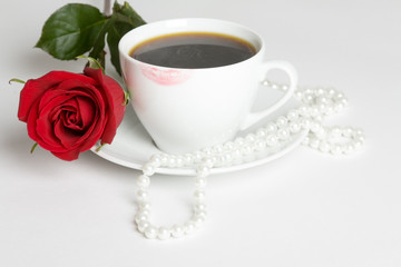 Rose and coffee