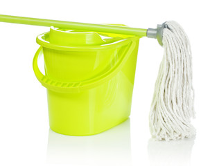 bucket with mop on it © mihalec
