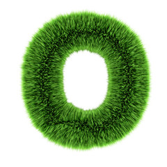 3d Grass letter O