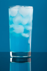 Blue hawaiian cold cocktail