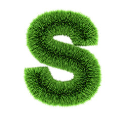 3d Grass letter S