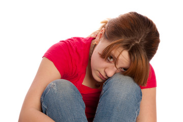 young girl meditating