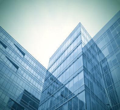 business background of glass and metallic modern architecture in