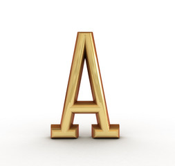One letter of golden alphabet