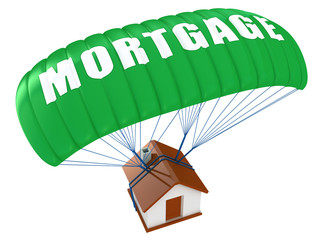 Mortgage concept isolated on white