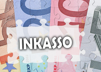 Inkasso oder Inkassobüro mit Geld