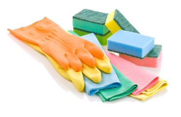 gloves rags and sponges