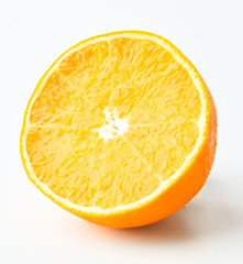 A piece orange isolates on the white background.