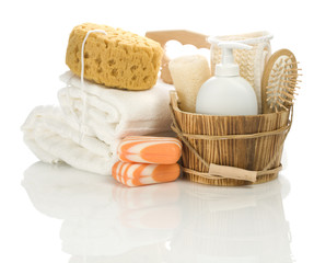 isolated bathing accessories