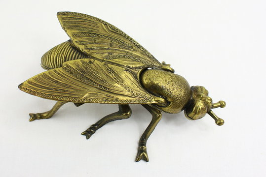 mouche,insecte en laiton
