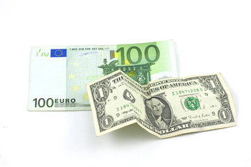 1 dollar and 100 euro