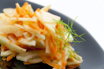 Fennel salad with garnish