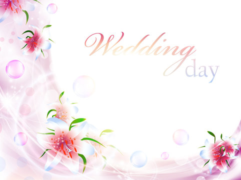 floral wedding frame