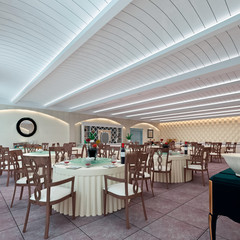 3d modern restaurant