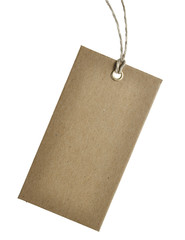 Blank tag isolated on white