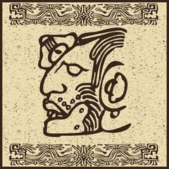 Aztec Indian face
